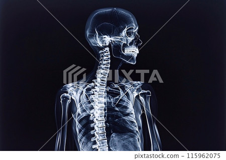 X ray of human skeleton 115962075