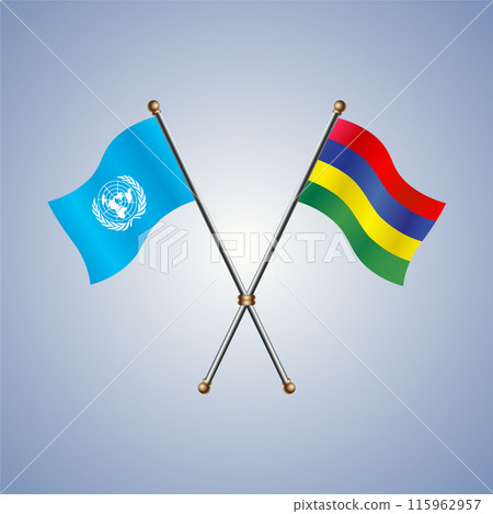 United Nations and Mauritius flags relations 115962957