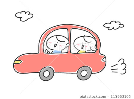 Smiling men and women driving, driving, couple, date Smiling men and women driving, driving, couple, date 115963105