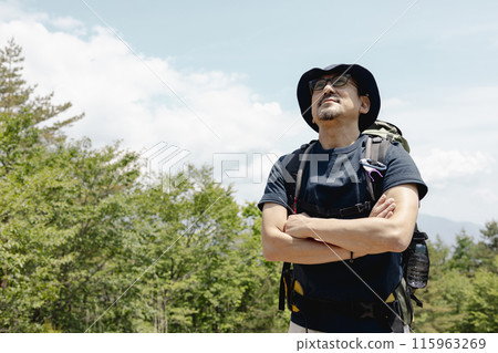 Man enjoying hiking 115963269