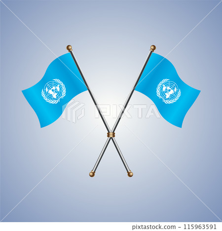 United Nations flags. Vector Illustration 115963591