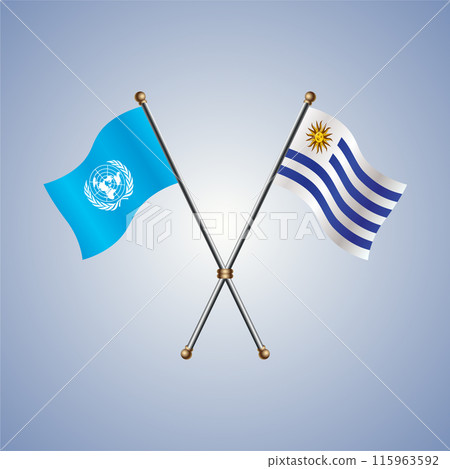 United Nations and Uruguay flags relations 115963592