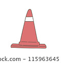 red triangular cone 115963645