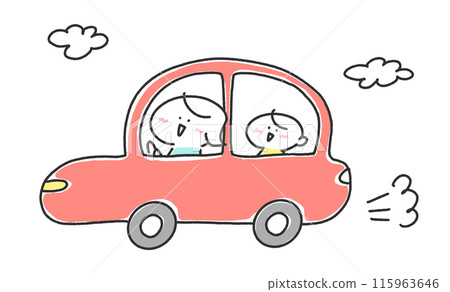 Parents and children going out by car, picking up and dropping off, leisure, mother, son Parents and children going out by car, picking up and dropping off, leisure, mother, son 115963646