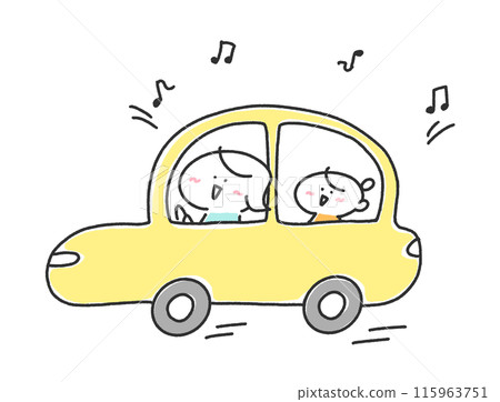 Parents and children going out by car, picking up and dropping off, leisure, mother, daughter Parents and children going out by car, picking up and dropping off, leisure, mother, daughter 115963751