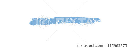 Childish Crayon brush stroke color underline. Chalk pen highlight stroke. Rough hand drawn brush underline element for accent, emphasis element. Color kid chalk vector illustration 115963875