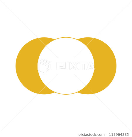 簡約黃色三重圓形標題框_日式_單品 簡約黃色三重圓形標題框_日式_單品 115964285