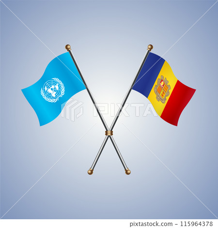 United Nations and Andorra flags relations 115964378