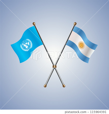 United Nations and Argentina flags relations 115964391