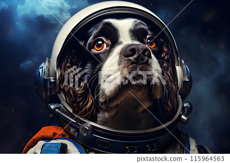 astronaut suit, dog space suit, flying into space, astronaut costume, cosmic galaxy 115964563