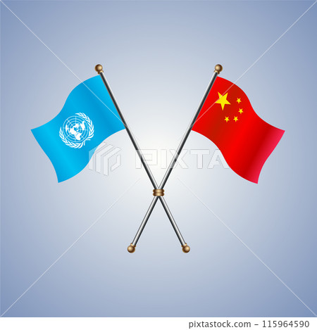United Nations and China flags relations 115964590