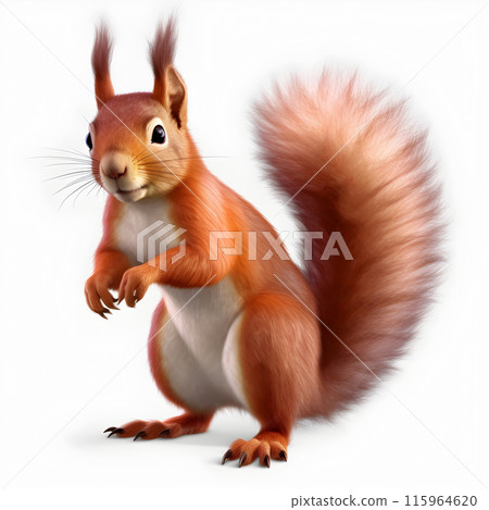 squirrel white background, Eurasian red squirrel squirrel white background, Eurasian red squirrel 115964620