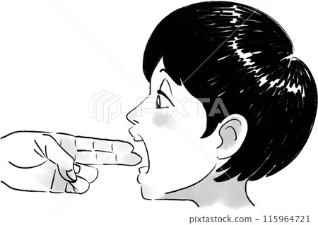 Reference illustrations for evaluating openings of 2 finger widths or more 115964721