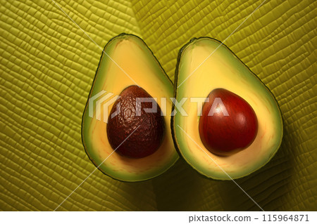 green avocado, Fresh Avocados, useful fruit, banner top view, green avocado, Fresh Avocados, useful fruit, banner top view, 115964871