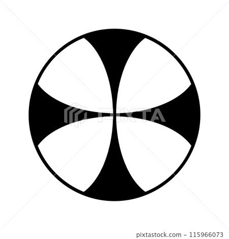 Cross in circle icon, simple symbol Cross in circle icon, simple symbol 115966073