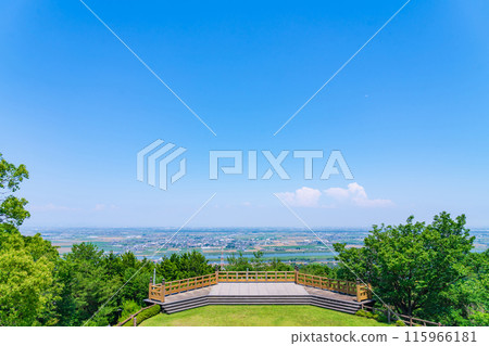 View from Tsukimi Forest and Tsukimi Square (Kaizu City, Gifu Prefecture) 115966181