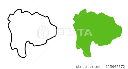 Simple Japan Yamanashi prefecture map icon illustration Simple Japan Yamanashi prefecture map icon illustration 115966372