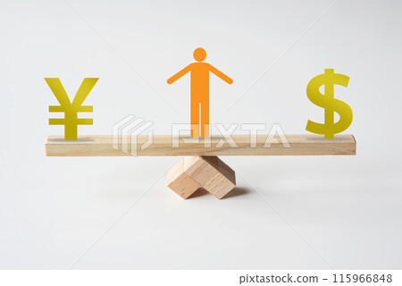 Balance stick: Yen and Dollar 115966848