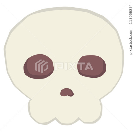 簡單的骷髏插畫向量素材 115966854