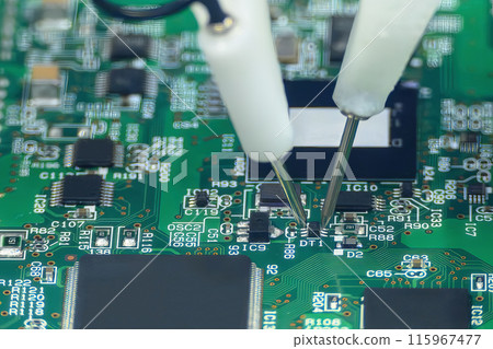The PCB board checking process by high speed automatic robot system. 115967477