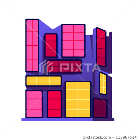 Gangnam Underground Shopping area - flat design style single isolated image 115967514