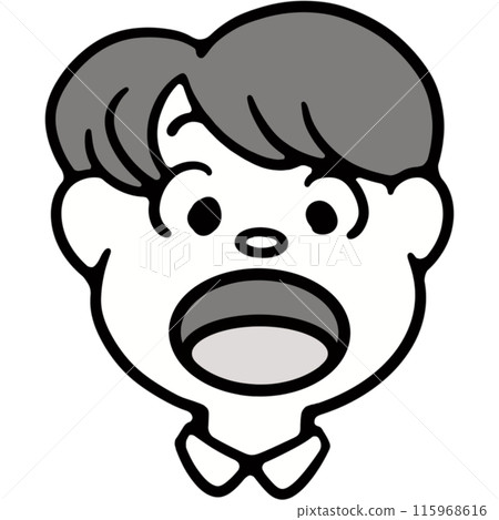 Illustration of the letter "a" mouth shape 115968616