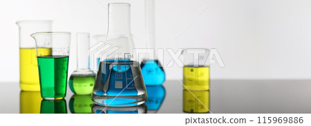 Chemical industry bulb with blue magenta Chemical industry bulb with blue magenta 115969886