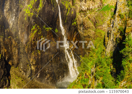 Voringsfossen waterfall, Mabodalen canyon Norway Voringsfossen waterfall, Mabodalen canyon Norway 115970043