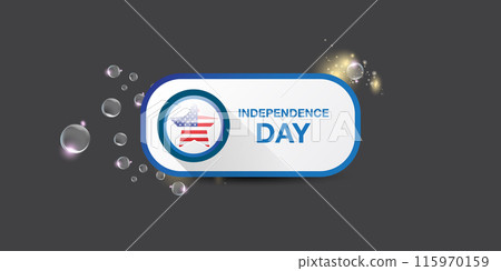 Independence Day USA Banner, background and Greeting Card with Star with usa flag. 4th of July United States Independence Day Celebration Design Vector Illustration. Independence day poster template Independence Day USA Banner, background and Greeting Card with Star with usa flag. 4th of July United States Independence Day Celebration Design Vector Illustration. Independence day poster template 115970159