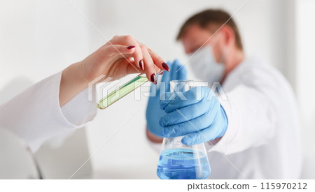 The teacher at the chemistry class is afraid 115970212