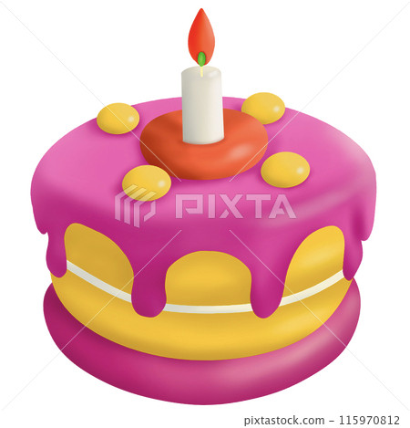 cake with candle 115970812