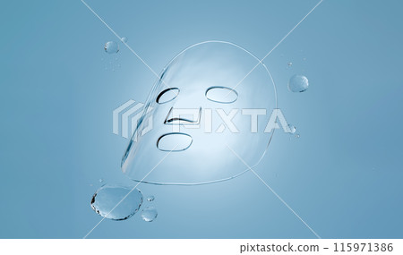 Sheet mask, face pack, 3D rendering, face mask, facial mask 115971386