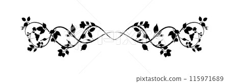 ornamental element roses weave pattern typography ornamental element roses weave pattern typography 115971689