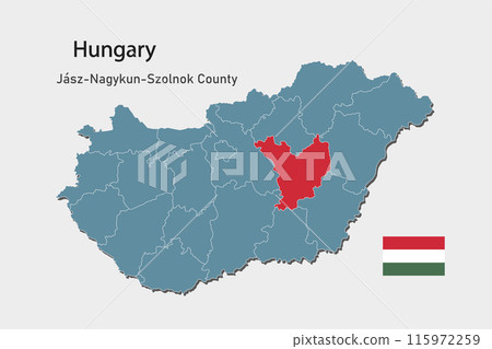 Vector map Hungary, county Jasz-Nagykun-Szolnok Vector map Hungary, county Jasz-Nagykun-Szolnok 115972259