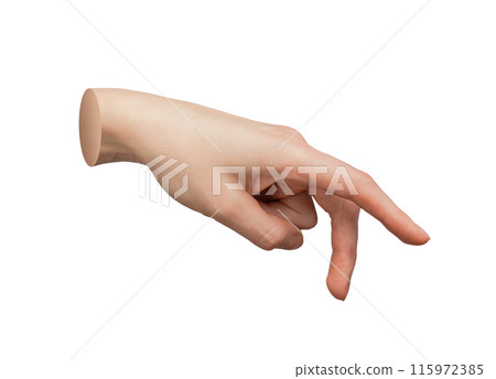 Finger walk gesture, hand showing steps Symbol of journey, two fingers in motion, isolated on white 115972385