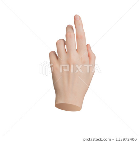 Hand gesture, isolated on white background Finger sign, symbol of invisible virtual space Blank, Hand gesture, isolated on white background Finger sign, symbol of invisible virtual space Blank, 115972400