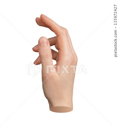 Hand touch gesture Isolated on white background Finger sign symbol, invisible virtual space 115972427