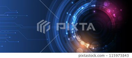 Technology abstract futuristic science background for internet business. Big data concept.. Vector art. Technology abstract futuristic science background for internet business. Big data concept.. Vector art. 115973843