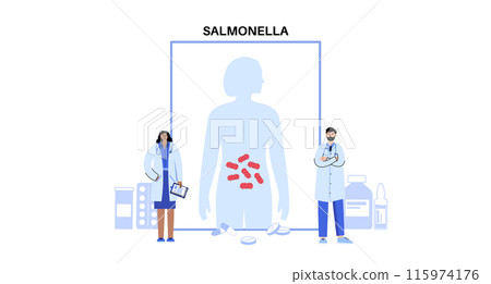 .Salmonella Typhimurium Cells .Salmonella Typhimurium Cells 115974176