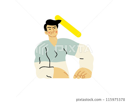 Creative Workspace: Video Conference, modern flat vector concept illustration of person engaging in virtual business meeting Connectivity, collaboration, digital interaction, remote work, productivity 115975378