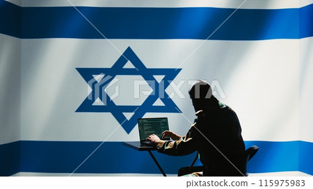 Israel intelligence agency operator uses program deploying bots on social networks, smearing political opponents. Israeli Mossad agent engages in cognitive warfare using troll accounts, camera B Israel intelligence agency operator uses program deploying bots on social networks, smearing political opponents. Israeli Mossad agent engages in cognitive warfare using troll accounts, camera B 115975983