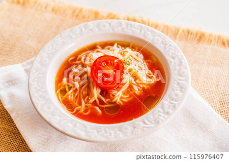 Gazpacho-style tofu noodles Gazpacho-style tofu noodles 115976407