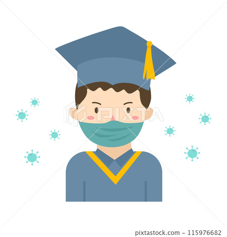 happy graduate man illustration happy graduate man illustration 115976682