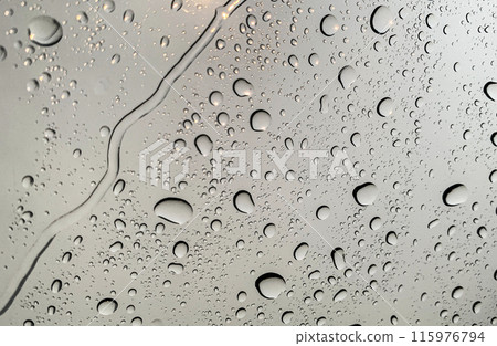Water droplets on window after rain day. Water droplets concept Water droplets on window after rain day. Water droplets concept 115976794