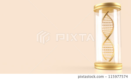 The dna in glass tube for medical or sci concept 3d rendering. 115977574