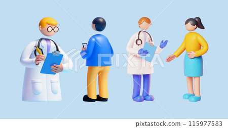 3D hospital character set 115977583