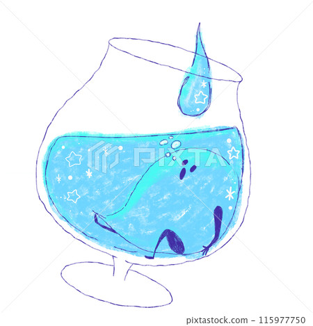Illustration of a ghost in a cup Illustration of a ghost in a cup 115977750