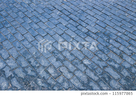 Abstract background of blue paving stones. Abstract background of blue paving stones. 115977865