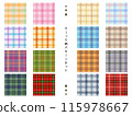 Plaid pattern set 115978667
