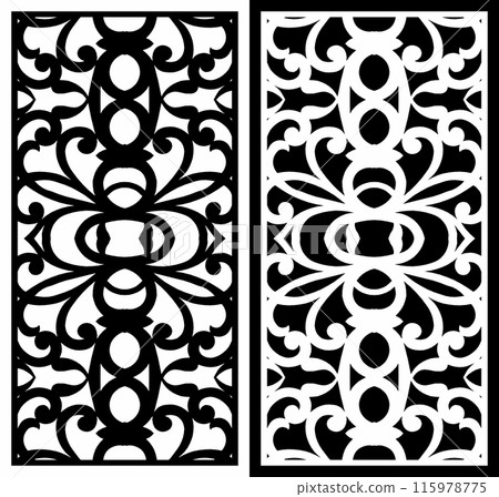 vector abstract laser cutting motif pattern vector abstract laser cutting motif pattern 115978775